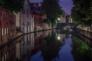 Bruges Canal At Dawn